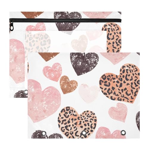 Binder-Bleistiftetui, stabiler Kunststoff, Aktenordner für 3 Ringe, 2 Stück, Studenten, Collegebedarf, Herzen, Leopard, 80er Jahre Binder-Bleistiftetui, stabiler Kunststoff, Aktenordner für 3 Ringe, 2 Stück, Studenten, Collegebedarf, Herzen, Leopard, 80er Jahre von aidingzhi