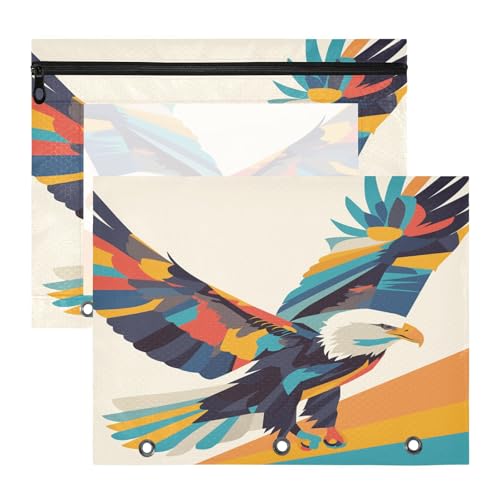 Binder-Federmäppchen, 3 Löcher, Kunststoff-Aktenordner für A4-Papier, Briefe, 2 Stück, für Lehrer, Schule, Studenten, Lehrerbedarf, bunt, geomtrischer Vogel Binder-Federmäppchen, 3 Löcher, Kunststoff-Aktenordner für A4-Papier, Briefe, 2 Stück, für Lehrer, Schule, Studenten, Lehrerbedarf, bunt, geomtrischer Vogel von aidingzhi