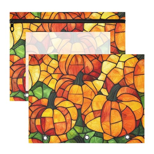Bindertaschen, Klarsichtfenster, 3-fach Locher, für A4-Papier, Briefe, 2 Stück, Lehrer, Zuhause, Kürbisse, Thanksgiving Bindertaschen, Klarsichtfenster, 3-fach Locher, für A4-Papier, Briefe, 2 Stück, Lehrer, Zuhause, Kürbisse, Thanksgiving von aidingzhi