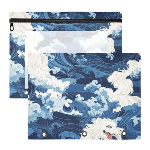 Bindertaschen, bezaubernder Kunststoff-Aktenordner für A4-Papier, Briefe, 2 Stück, Lehrer, Aufbewahrung, Schule, Studenten, Lehrerbedarf, japanisches Monster, blaue Wellen Bindertaschen, bezaubernder Kunststoff-Aktenordner für A4-Papier, Briefe, 2 Stück, Lehrer, Aufbewahrung, Schule, Studenten, Lehrerbedarf, japanisches Monster, blaue Wellen von aidingzhi