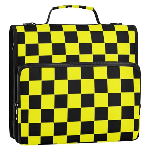 Dokumenten-Aufbewahrungstasche mit Reißverschluss, mehrere Taschen, stabiler Reißverschluss, Ordner für Schule/Büro, 3,8 cm, 3 Ringe mit Schultergurt und Griff (Prop4), Schulbedarf von aidingzhi