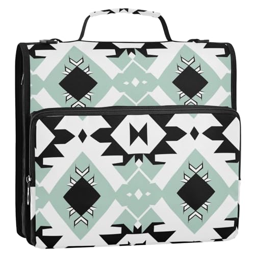 Dokumenten-Organizer, Taschen-Ordner mit zusätzlichen Taschen, leicht zu transportieren, Reißverschluss, Ordner für Mittelschule, 3,8 cm, 3 Ringe mit Schultergurt (prop4), Schulbedarf von aidingzhi