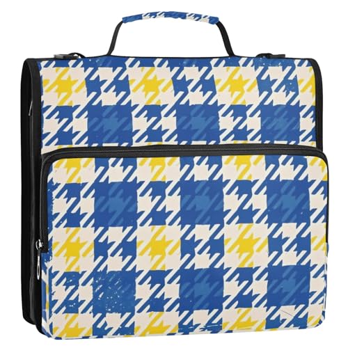 Dokumenten-Organizer mit Reißverschluss, mehrere Taschen, Ordner-Organizer für Schule und Büro, 3 Ringe, 3,8 cm, mit Griff und abnehmbarem Schultergurt (prop4), Schulbedarf von aidingzhi