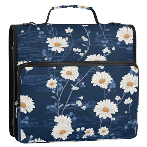 Dokumenten-Organizer mit Reißverschluss, wasserdichter Ordner mit zusätzlichen Taschen für Mittelschüler, 3 Ringe, 3,8 cm, mit Schultergurt (prop4), Schulbedarf von aidingzhi