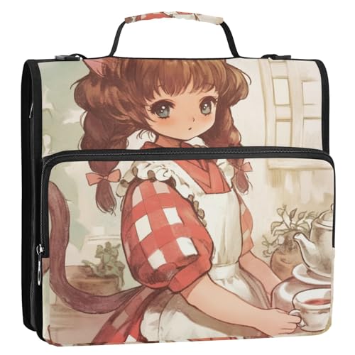 Dokumenten-Organizer mit extra Taschen, wasserdicht, Büroordner, Organizer für Mittelschüler, 3 Ringe mit Schultergurt (prop4), Schulbedarf von aidingzhi