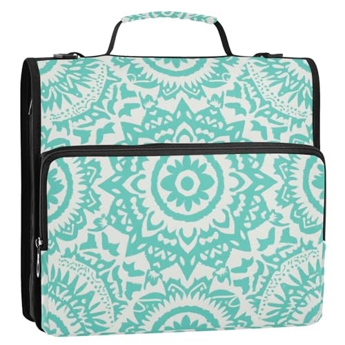 Dokumenten-Organizer mit zusätzlichen Taschen, Organizer für Schule/Büro, 3 Ringe, 3,8 cm, mit Griff und abnehmbarem Schultergurt (prop4), Schulbedarf von aidingzhi