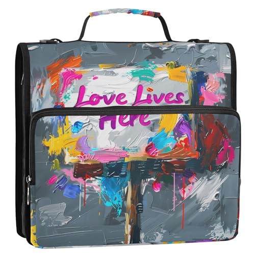Dokumentenmappe mit extra Taschen, Laege Kapazität, Büroordner, Organizer für Büro, Schule, 3 Ringe mit Gurt (Prop4), Schulbedarf von aidingzhi