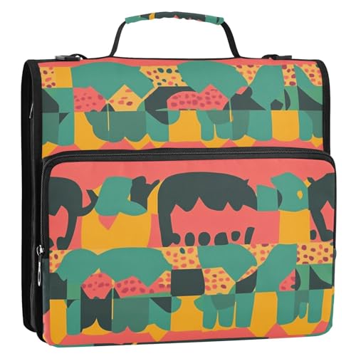 Dokumentenmappe mit extra Taschen, mehrere Taschen, Büroordner, Organizer für Mittelschüler, 3 Ringe, 3,8 cm, mit Griff (prop4), Schulbedarf von aidingzhi