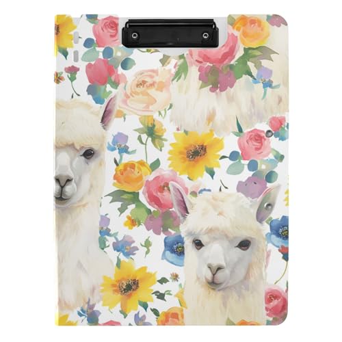 Faltbare Klemmbretter Alpaka, einfache Sommerblumen, A4-Klemmbrett, Folio, zwei Metall-Clips, Stifthalter, Still-Clipboard mit Abdeckung Faltbare Klemmbretter Alpaka, einfache Sommerblumen, A4-Klemmbrett, Folio, zwei Metall-Clips, Stifthalter, Still-Clipboard mit Abdeckung von aidingzhi