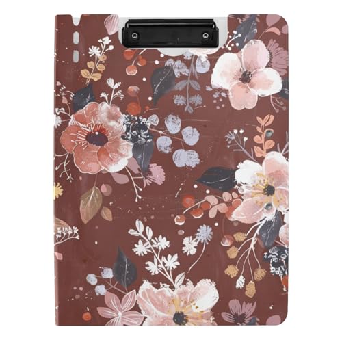 Faltbares Klemmbrett braune Blumen A4 Klemmbrett Folio Doppelclips Stifthalter Schule Klemmbrett mit Abdeckung Faltbares Klemmbrett braune Blumen A4 Klemmbrett Folio Doppelclips Stifthalter Schule Klemmbrett mit Abdeckung von aidingzhi