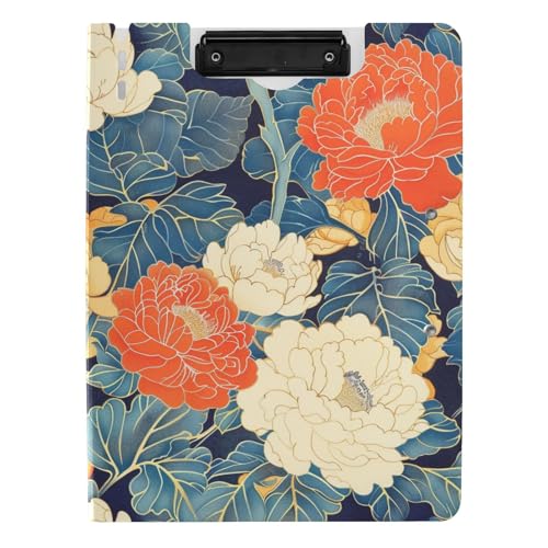 Klemmbrett, faltbar, bunte Wasserlilie, A4-Klemmbrett, Clipfolio, doppelte Metallklammern, Stifthalter, Büro-Klemmbrett mit Abdeckung Klemmbrett, faltbar, bunte Wasserlilie, A4-Klemmbrett, Clipfolio, doppelte Metallklammern, Stifthalter, Büro-Klemmbrett mit Abdeckung von aidingzhi