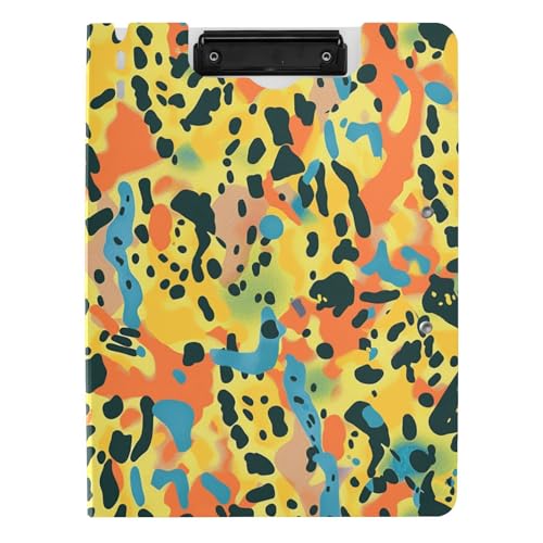 Klemmbrett Faltbar Leopard Punkte Orange Schwarz A4 Klemmbrett Binder Doppelclips Stifthalter Schule Klemmbrett mit Abdeckung Klemmbrett Faltbar Leopard Punkte Orange Schwarz A4 Klemmbrett Binder Doppelclips Stifthalter Schule Klemmbrett mit Abdeckung von aidingzhi