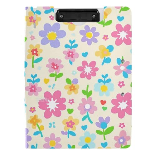 Klemmbrett-Mappe, bunt, lebendig, frische Sommerblumen, A4-Klemmbrett, Binderfolio, doppelte Metallklammern, Stifthalter, Still-Klemmbrett mit Deckel Klemmbrett-Mappe, bunt, lebendig, frische Sommerblumen, A4-Klemmbrett, Binderfolio, doppelte Metallklammern, Stifthalter, Still-Klemmbrett mit Deckel von aidingzhi
