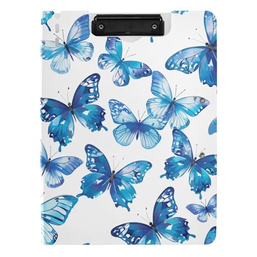 Klemmbrett Schmetterlinge A4 Klemmbrett mit Padfolio Doppelclips Stifthalter Still-Klemmbrett mit Abdeckung von aidingzhi
