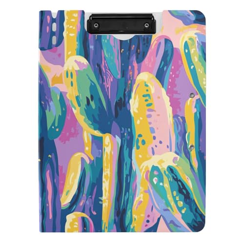 Klemmbrett gefaltet, abstrakt, bunt, Kaktus, A4, Klemmbrett, Clipfolio, Doppel-Clips, Stifthalter, Schul-Klemmbrett mit festem Einband Klemmbrett gefaltet, abstrakt, bunt, Kaktus, A4, Klemmbrett, Clipfolio, Doppel-Clips, Stifthalter, Schul-Klemmbrett mit festem Einband von aidingzhi