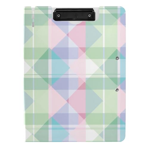 Klemmbrett kariert A4 Klemmbrett mit Binder Doppelte Metallclips Stifthalter Büro Klemmbrett mit Abdeckung von aidingzhi