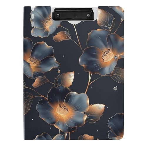 Klemmbrett mit Mappe, Ödland, Punk, Petunie, Blume, Roségold, A4, Klemmbrett, Binderfolio, doppelte Metallklammern, Stifthalter, Stillklemmbrett mit festem Einband Klemmbrett mit Mappe, Ödland, Punk, Petunie, Blume, Roségold, A4, Klemmbrett, Binderfolio, doppelte Metallklammern, Stifthalter, Stillklemmbrett mit festem Einband von aidingzhi