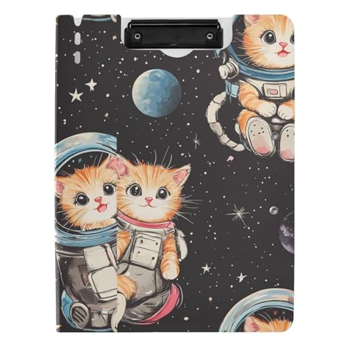Klemmbrett mit Mappe, bezauberndes Weltraum-Thema, Katzen-Illustration, A4-Klemmbrett, Folio-Doppel-Clips, Stifthalter, Still-Clipboard mit Abdeckung Klemmbrett mit Mappe, bezauberndes Weltraum-Thema, Katzen-Illustration, A4-Klemmbrett, Folio-Doppel-Clips, Stifthalter, Still-Clipboard mit Abdeckung von aidingzhi