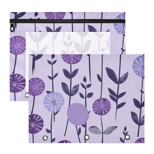 Kosmetiktasche mit glatten Reißverschlüssen, Kunststoff-Aktenordner für A4-Papier, Briefe, 2 Stück, Studenten, Collegebedarf, Süßigkeiten-Blumen-Design, Violett / Lila Kosmetiktasche mit glatten Reißverschlüssen, Kunststoff-Aktenordner für A4-Papier, Briefe, 2 Stück, Studenten, Collegebedarf, Süßigkeiten-Blumen-Design, Violett / Lila von aidingzhi