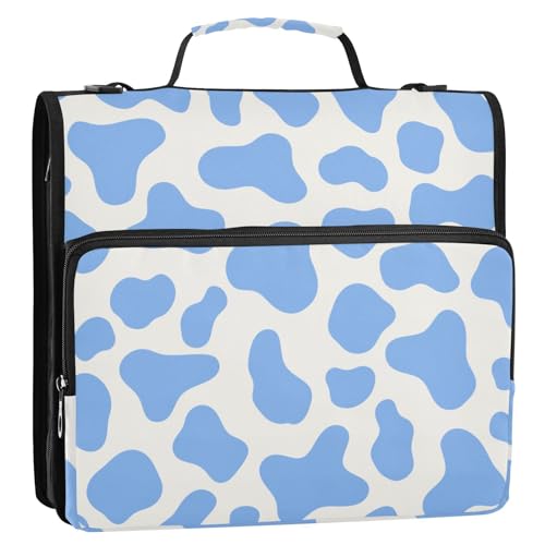 Mappe mit Reißverschluss, mehrere Taschen, Reißverschluss, Organizer für Schule und Büro, 3 Ringe, 3,8 cm, mit Schultergurt (prop4), Schulbedarf von aidingzhi