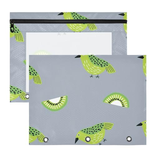 Ordner, 3 Löcher, 3 Locher für A4-Papier, Briefe, 2 Stück, Lehrer, Klassenzimmer, Oliver Jeffers Stil, Kiwi, Jade, Vogel-Design, Grün/Grau Ordner, 3 Löcher, 3 Locher für A4-Papier, Briefe, 2 Stück, Lehrer, Klassenzimmer, Oliver Jeffers Stil, Kiwi, Jade, Vogel-Design, Grün/Grau von aidingzhi