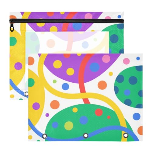 Ordner, 3 Löcher, 3 Locher für A4-Papier, Briefe, 2 Stück, Lehrer, Kunstbedarf, Aufbewahrung, abstrakte Kunst, geometisch, bunt von aidingzhi