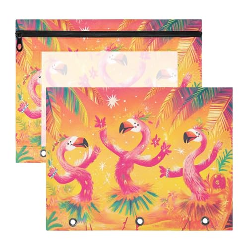 Ordner, transparenter Kunststoff, für 3-Ringe, 2 Stück, Studenten, Schulanfang, Tanzen, Flamingos, Orange, Sommer Ordner, transparenter Kunststoff, für 3-Ringe, 2 Stück, Studenten, Schulanfang, Tanzen, Flamingos, Orange, Sommer von aidingzhi