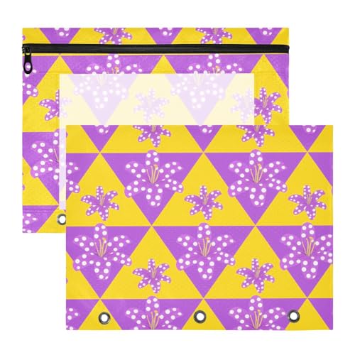 Ordner für A4-Papierbriefe, transparent, 2 Stück, für Schüler, Klasse, Violett, Gelb, Dreiecksformen, Lilien Ordner für A4-Papierbriefe, transparent, 2 Stück, für Schüler, Klasse, Violett, Gelb, Dreiecksformen, Lilien von aidingzhi