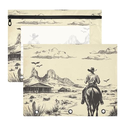 Ordner mit 3 verstärkten Ösen, 3-Loch-Tasche für A4-Papier, Briefe, 2 Stück, Lehrer, Büro, Western Cowboy, Pferd, Dessert Ordner mit 3 verstärkten Ösen, 3-Loch-Tasche für A4-Papier, Briefe, 2 Stück, Lehrer, Büro, Western Cowboy, Pferd, Dessert von aidingzhi