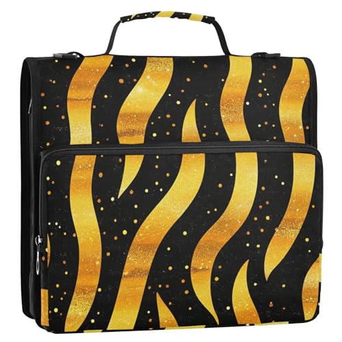 Tragbare Aufbewahrungstasche für Zuhause, Reisen, mit extra Taschen, leicht zu transportieren, Ordner mit Reißverschluss, für Mittelschule, 3 Ringe, 3,8 cm, mit Griff (prop4), Schulbedarf von aidingzhi