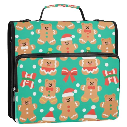 Tragbarer Portfolio-Ordner mit Reißverschluss, mehrere Taschen, Reißverschluss, für Schule und Büro, 3 Ringe mit Griff (prop4), Schulbedarf von aidingzhi