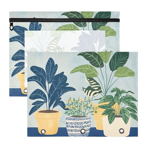 aidingzhi Binder-Federmäppchen mit glatten Reißverschlüssen, Kunststoff-Aktenordner für A4-Papier, Briefe, 2 Stück, für Lehrer, Schule, Studenten, Lehrerbedarf, Zimmerpflanzen, blaue und weiße Töpfe aidingzhi Binder-Federmäppchen mit glatten Reißverschlüssen, Kunststoff-Aktenordner für A4-Papier, Briefe, 2 Stück, für Lehrer, Schule, Studenten, Lehrerbedarf, Zimmerpflanzen, blaue und weiße Töpfe von aidingzhi