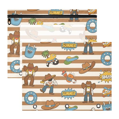 aidingzhi Federmäppchen mit 3 verstärkten Ösen, Kunststoff-Aktenordner für A4-Papier, Briefe, 2 Stück, Lehrer, Klassenzimmer, braun-weiß, Vintage, Western-Cowboy aidingzhi Federmäppchen mit 3 verstärkten Ösen, Kunststoff-Aktenordner für A4-Papier, Briefe, 2 Stück, Lehrer, Klassenzimmer, braun-weiß, Vintage, Western-Cowboy von aidingzhi