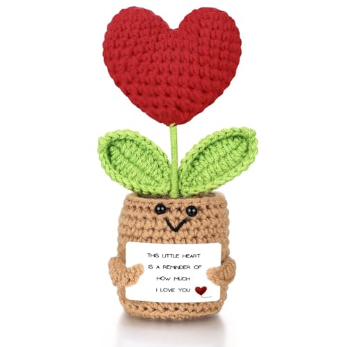 ailov Emotionale Unterstützung, Plüschherz für Mutter, Vater, Tochter, Sohn, Schwester, Freunde, Kollegen, positive Häkelblumen, inspirierendes Geburtstagsgeschenk, Abschlussgeschenk ailov Emotionale Unterstützung, Plüschherz für Mutter, Vater, Tochter, Sohn, Schwester, Freunde, Kollegen, positive Häkelblumen, inspirierendes Geburtstagsgeschenk, Abschlussgeschenk von ailov