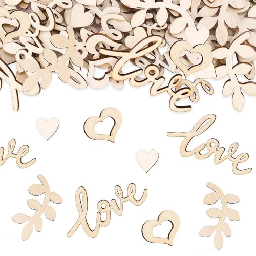 Aiyraa 100 Stück Holzherz Konfetti, Hochzeit Tischdeko & Streudeko, Love Herz Deko für Hochzeit, Verlobung, Valentinstag, DIY Hochzeitsdekoration Aiyraa 100 Stück Holzherz Konfetti, Hochzeit Tischdeko & Streudeko, Love Herz Deko für Hochzeit, Verlobung, Valentinstag, DIY Hochzeitsdekoration von aiyraa