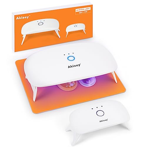akisey UV-Licht für Harzhärtung – großes doppeltes, faltbares UV-Harzlicht und tragbare Mini-UV-Harzlampe, Harz-Sets für Harzformen, Basteldekoration, schnelle Aushärtung und Timing-Funktion akisey UV-Licht für Harzhärtung – großes doppeltes, faltbares UV-Harzlicht und tragbare Mini-UV-Harzlampe, Harz-Sets für Harzformen, Basteldekoration, schnelle Aushärtung und Timing-Funktion von akisey