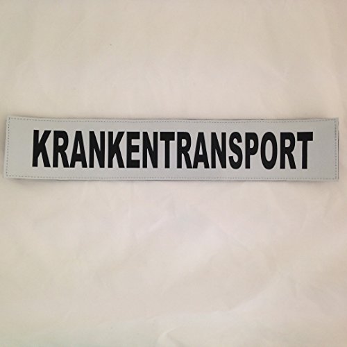KRANKENTRANSPORT 38x8cm 3M Rückenschild matt silber KRANKENTRANSPORT 38x8cm 3M Rückenschild matt silber von alarmtrakt.de