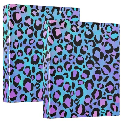 ALAZA 3-Ringbuch mit 3 Ringen, Leopardenmuster, 3,8 cm, 3 Ringe, Klemmbrett und 3 Taschen, für 200 Blatt, 1 Stück ALAZA 3-Ringbuch mit 3 Ringen, Leopardenmuster, 3,8 cm, 3 Ringe, Klemmbrett und 3 Taschen, für 200 Blatt, 1 Stück von alaza
