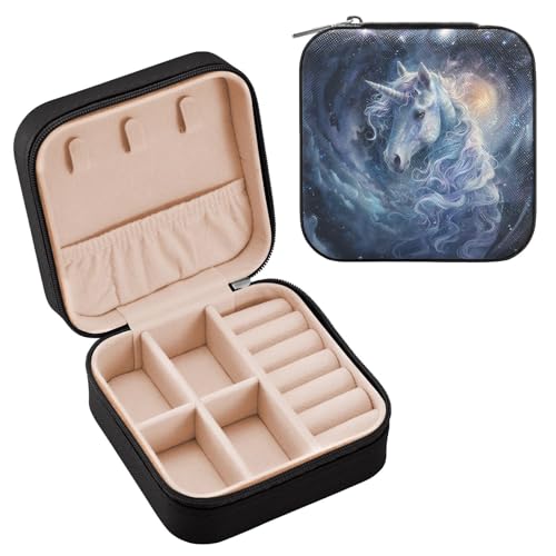 ALAZA Schmuckkästchen für Frauen und Mädchen, Einhorn-Sternenhimmel, kleine Reise-Schmuckschatulle, tragbare Schmuckaufbewahrung, Aufbewahrungsbox, PU-Leder, für Ringe, Ohrringe, Halsketten, Geschenke ALAZA Schmuckkästchen für Frauen und Mädchen, Einhorn-Sternenhimmel, kleine Reise-Schmuckschatulle, tragbare Schmuckaufbewahrung, Aufbewahrungsbox, PU-Leder, für Ringe, Ohrringe, Halsketten, Geschenke von alaza