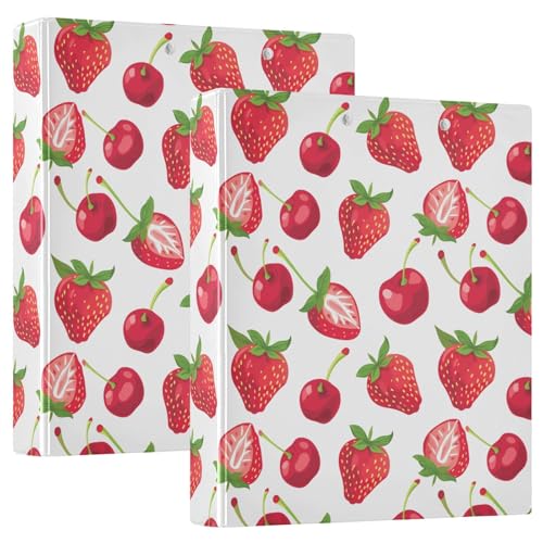 Ordner mit 3 Ringen, Erdbeere, Beere, Obst, 3,8 cm, 3,8 cm, 3 Ringbücher mit Klemmbrett, passend für 21,6 x 27,9 cm, 3 transparente Innenfächer aus PVC für Bürobedarf Ordner mit 3 Ringen, Erdbeere, Beere, Obst, 3,8 cm, 3,8 cm, 3 Ringbücher mit Klemmbrett, passend für 21,6 x 27,9 cm, 3 transparente Innenfächer aus PVC für Bürobedarf von alaza