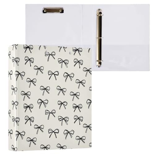 Ringbuch mit 3 Ringen, 3,8 cm, 1 Packung mit 200 Blatt, für Kinder, Schulbedarf, Damen, Herren, Büro, Schwarz von alaza