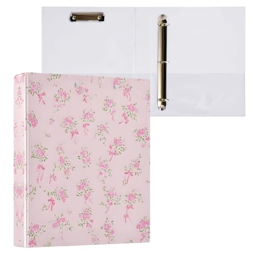 Ringbuch mit 3 Ringen, 3,8 cm, D-Ringe mit Clipbaord-Ordner, Rosa, kleines Blumenmuster, Bürobedarf, Einband, personalisierbar Ringbuch mit 3 Ringen, 3,8 cm, D-Ringe mit Clipbaord-Ordner, Rosa, kleines Blumenmuster, Bürobedarf, Einband, personalisierbar von alaza