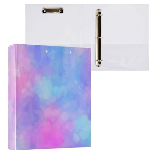 Ringbuch mit 3 Ringen, Regenbogenfarben, schillernd, 3,8 cm, 3,8 cm, 3 Ringbücher mit Klemmbrett, passend für 21,6 x 27,9 cm, 3 transparente Innenfächer aus PVC für Bürobedarf Ringbuch mit 3 Ringen, Regenbogenfarben, schillernd, 3,8 cm, 3,8 cm, 3 Ringbücher mit Klemmbrett, passend für 21,6 x 27,9 cm, 3 transparente Innenfächer aus PVC für Bürobedarf von alaza