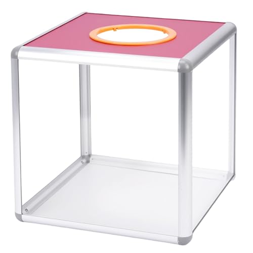 aleawol Lotterie Box 25CM Tombola Box Transparente Acryl Spendenbox Wahlurne Quadrat Raffle Ball Spiel Boxes für Jährliche Treffen Spiel Stütze von aleawol