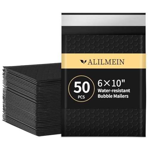 Alilmein Luftpolster-Versandtaschen, wasserdicht, selbstklebend, selbstklebend, für Versandkarten, Schmuck, Make-up und kleine Unternehmen, 15,2 x 25,4 cm, 50 Stück Alilmein Luftpolster-Versandtaschen, wasserdicht, selbstklebend, selbstklebend, für Versandkarten, Schmuck, Make-up und kleine Unternehmen, 15,2 x 25,4 cm, 50 Stück von alilmein