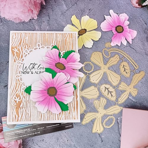 Alinacutle 1 x Metall-Stanzschablone für handgefertigte Kartenherstellung, Scrapbooking, Album, Papier, Geschenk, Urlaubsdekoration, handgefertigte Schablonen-alinacutle (Blumen-Stanzformen) von alinacutle
