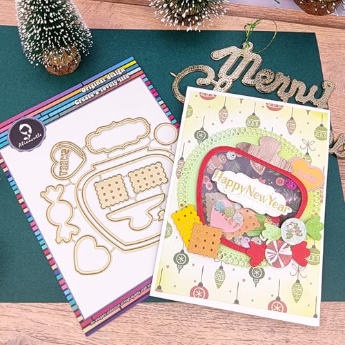 Alinacutle 1 x Stanzschablone aus Metall für handgefertigte Kartenherstellung, Scrapbooking, Album, Papier, Geschenk, Urlaubsdekoration, handgefertigte Vorlage, alinacutle (Candy Jar Stanzformen) von alinacutle
