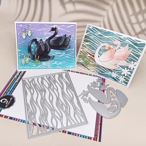 Alinacutle Alinacraft gewellter Rahmen mit 1 Schwanen-Stanzschablone, Metall-Stanzform für handgefertigte Kartenherstellung, Scrapbooking, Album, Papier, Festival, DIY-Geschenke, Verpackung, Kunst Alinacutle Alinacraft gewellter Rahmen mit 1 Schwanen-Stanzschablone, Metall-Stanzform für handgefertigte Kartenherstellung, Scrapbooking, Album, Papier, Festival, DIY-Geschenke, Verpackung, Kunst von alinacutle