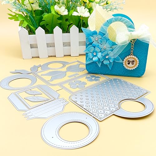 Alinacutle Geschenkbox-Stanzformen aus Metall für handgefertigte Kartenvorlagen, Papierbastelarbeiten, Scrapbooking und Bastelarbeiten von alinacutle