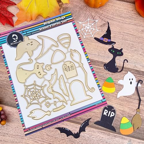 Alinacutle Halloween-Metall-Stanzform für handgefertigte Kartenherstellung, Scrapbooking, Album, Papier, Weihnachtsgeschenk, Urlaubsdekoration, handgefertigte Vorlage, alinacutle Alinacutle Halloween-Metall-Stanzform für handgefertigte Kartenherstellung, Scrapbooking, Album, Papier, Weihnachtsgeschenk, Urlaubsdekoration, handgefertigte Vorlage, alinacutle von alinacutle